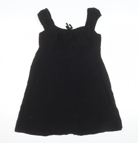 Primark Girls Black A-Line Sleeveless Summer Dress 10-11 Years