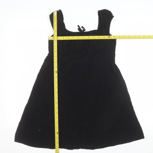 Primark Girls Black A-Line Sleeveless Summer Dress 10-11 Years