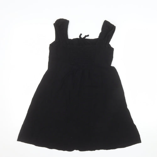 Primark Girls Black A-Line Sleeveless Summer Dress 10-11 Years