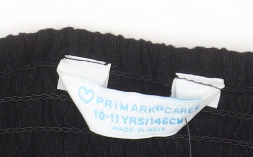 Primark Girls Black A-Line Sleeveless Summer Dress 10-11 Years