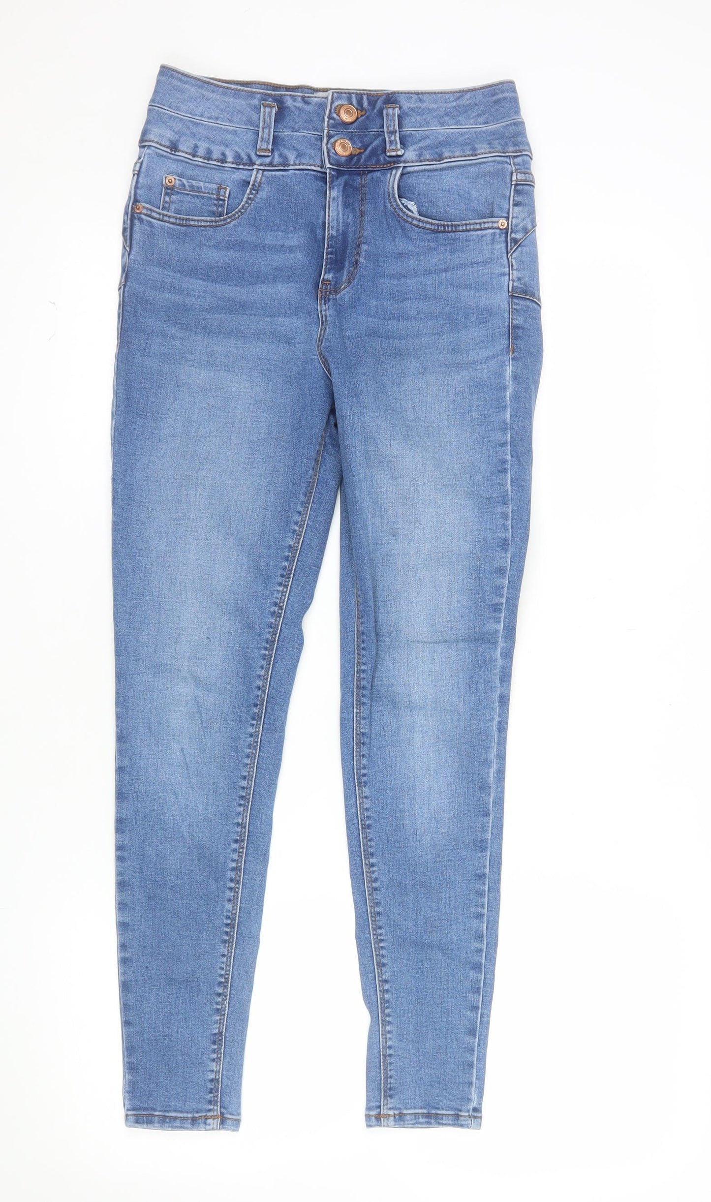 New Look Womens Blue Lift & Shape Skinny Jeans Size 8 Short