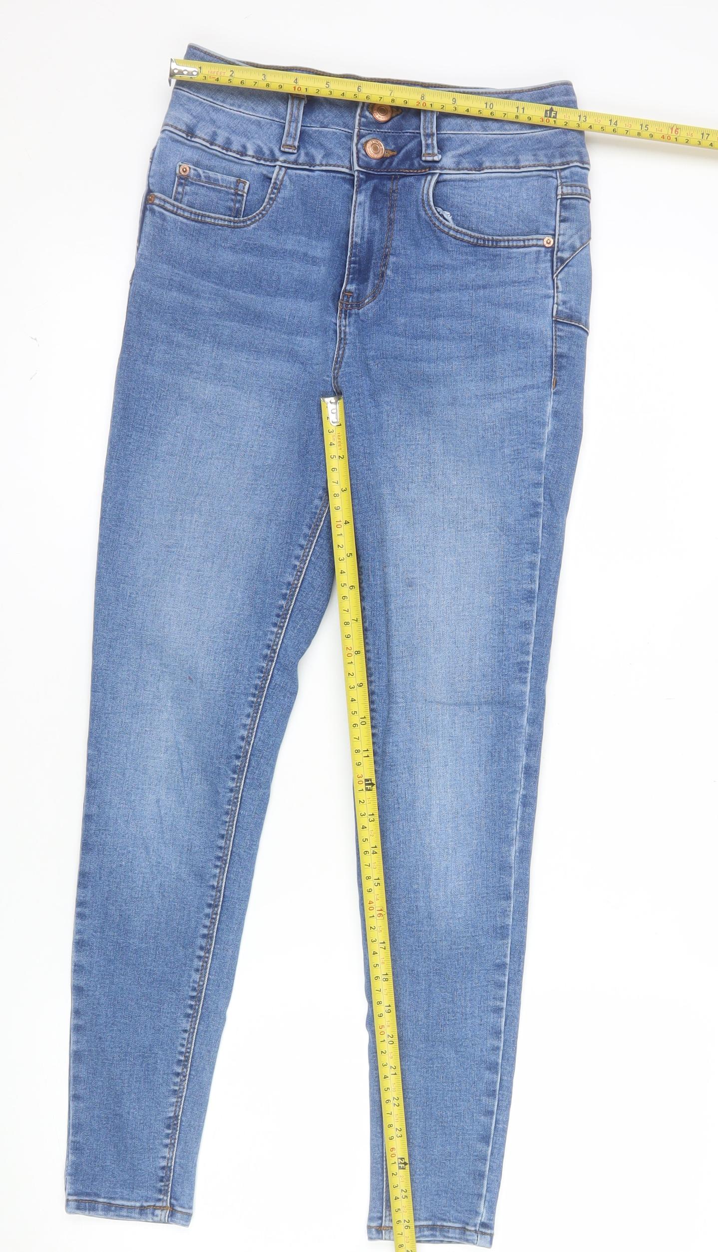 New Look Womens Blue Lift & Shape Skinny Jeans Size 8 Short