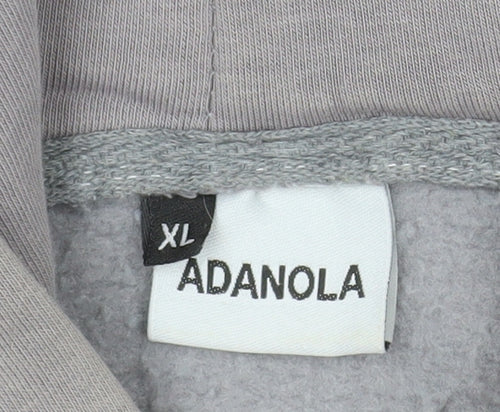 Adanola Womens Grey Pullover Hoodie XL Relaxed Fit Casual