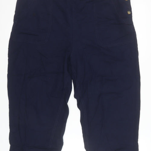 Charlotte West Women’s Blue Linen Blend Size 16 Capri Trousers