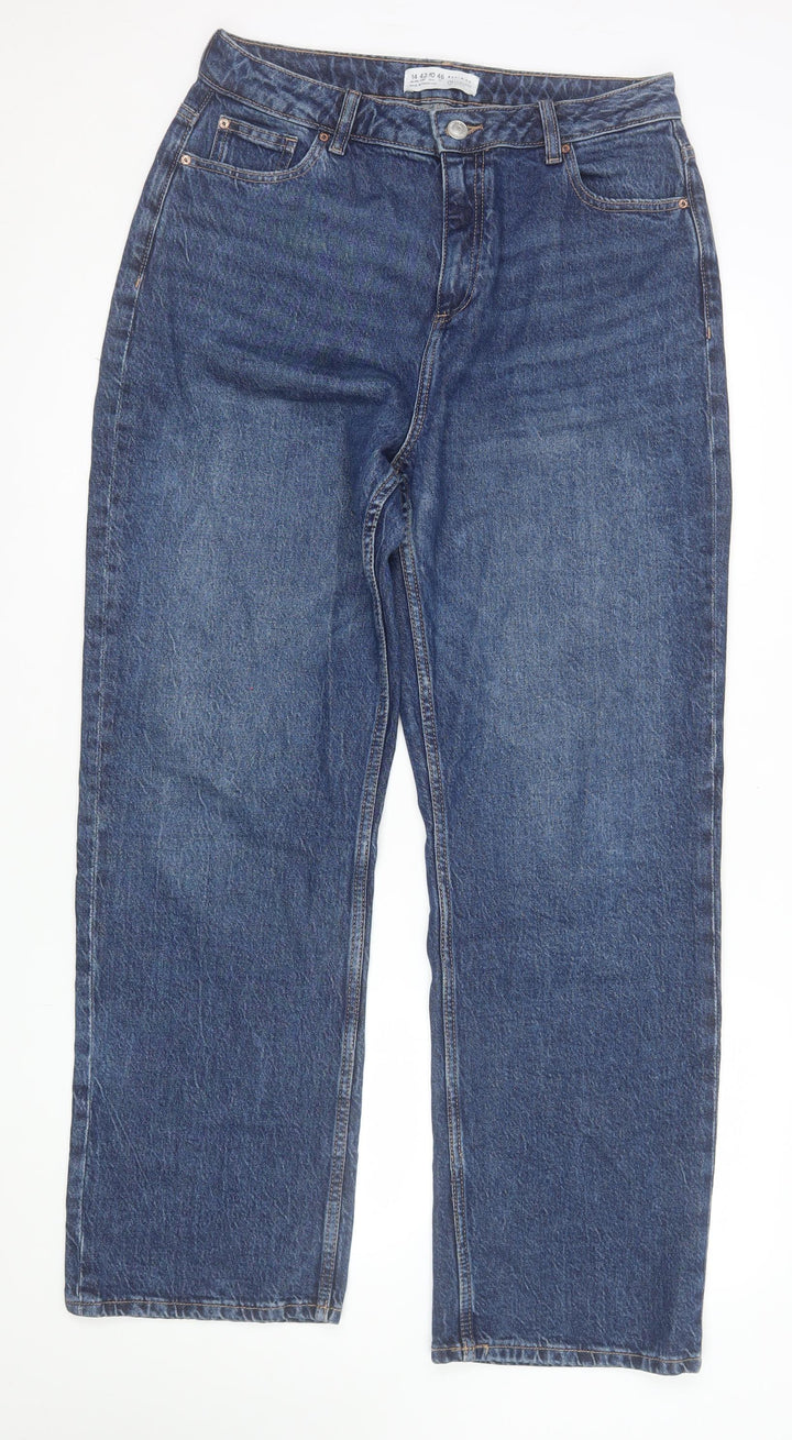 Primark Women's Blue Straight Leg Denim Jeans Size 14