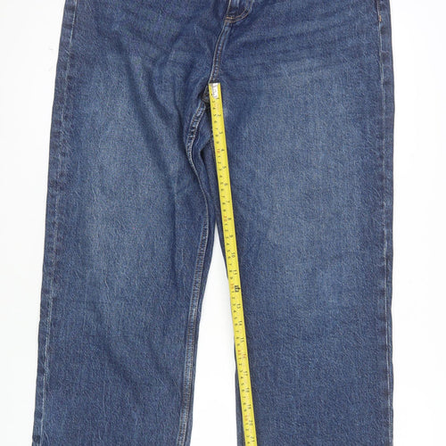 Primark Women's Blue Straight Leg Denim Jeans Size 14