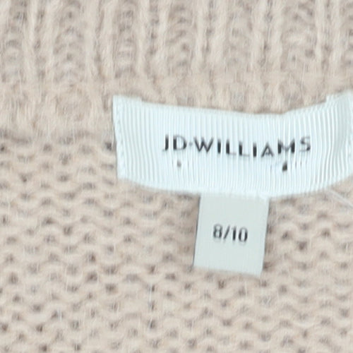 JD Williams Women’s Beige Wool Blend V-Neck Chunky Knit Cardigan Size 8