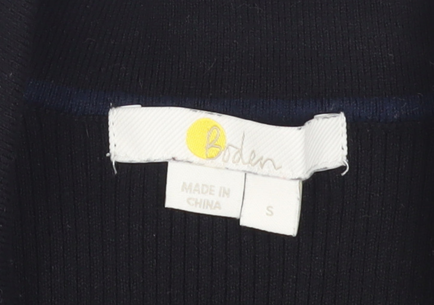 Boden Women's Black Button-Up Knit Top Size S Long Sleeve