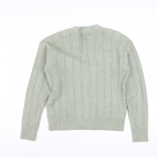 Marks and Spencer Women's Green Cable Knit Cardigan XS