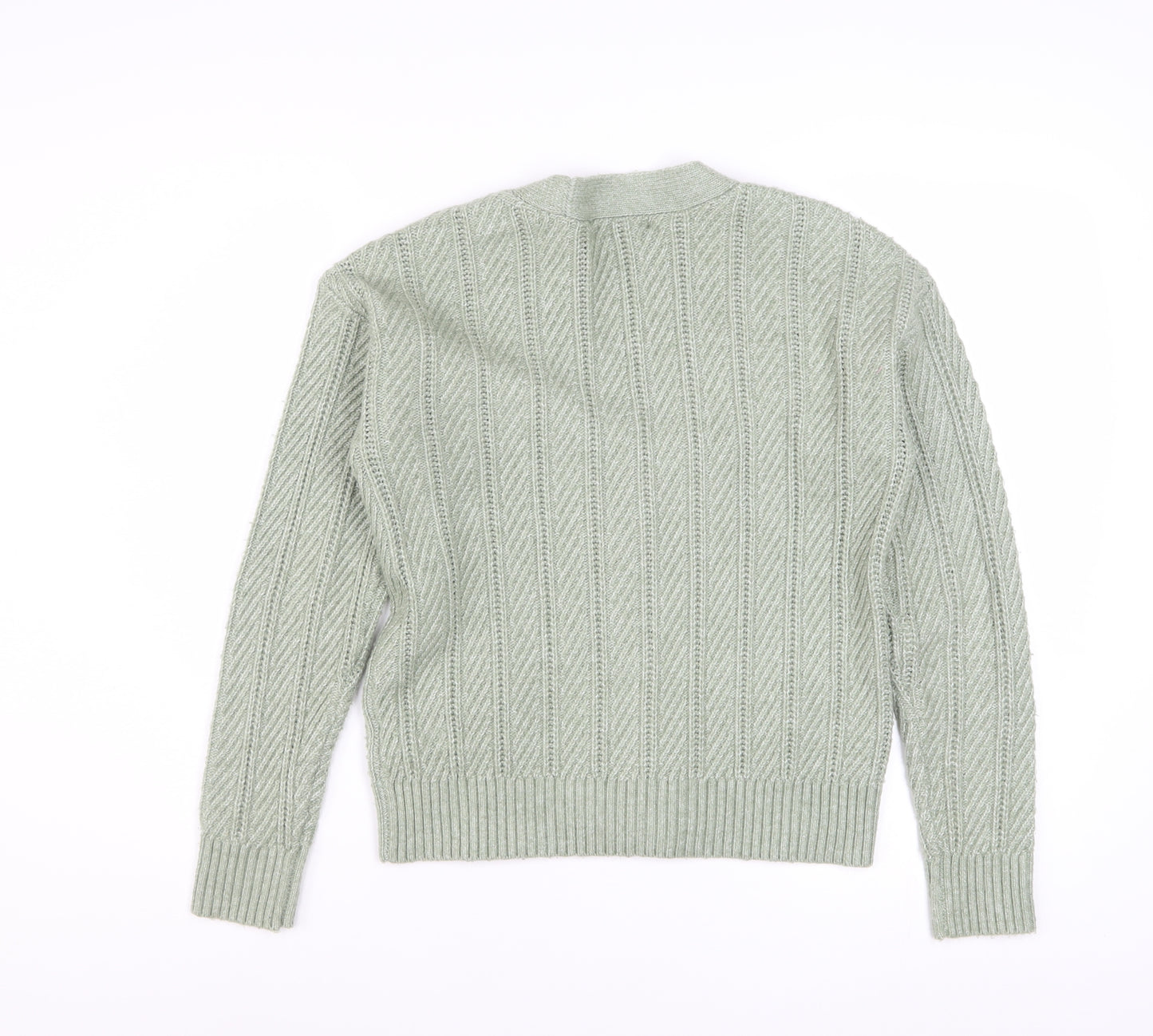 Marks and Spencer Women's Green Cable Knit Cardigan XS