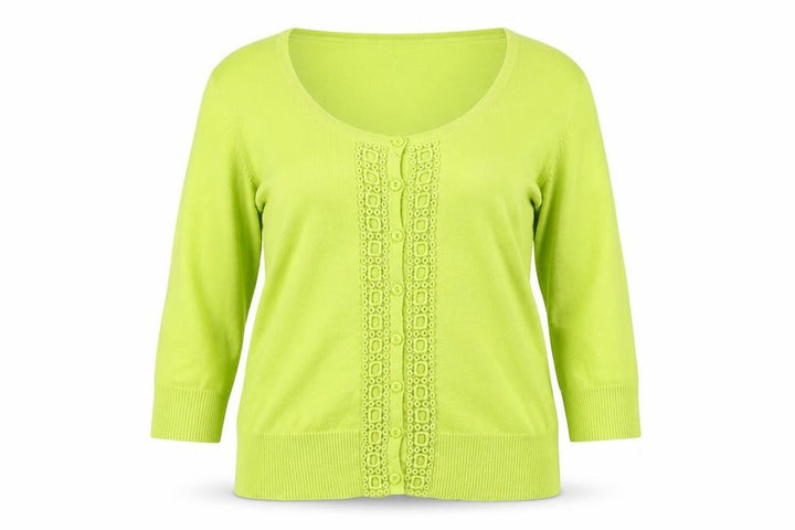Wallis Women’s Green Cotton Blend 3/4 Sleeve Cardigan Size 14