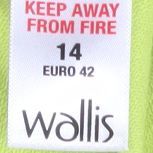 Wallis Women’s Green Cotton Blend 3/4 Sleeve Cardigan Size 14