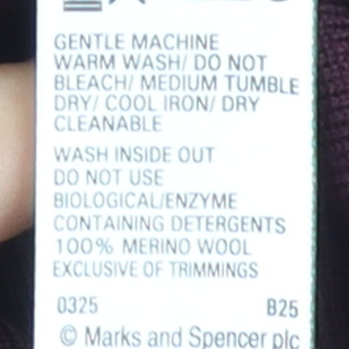 Marks and Spencer Men's Red Merino Wool Crew Neck Jumper L