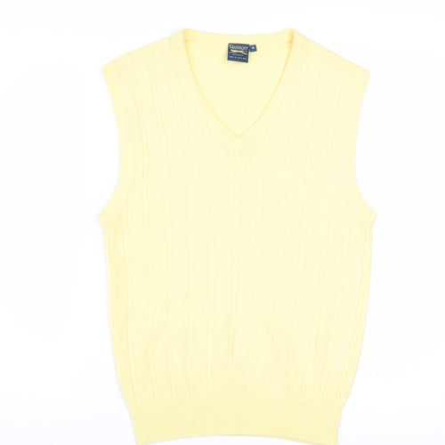 Slazenger Men’s Yellow Cable-Knit Acrylic Golf Sweater Vest M