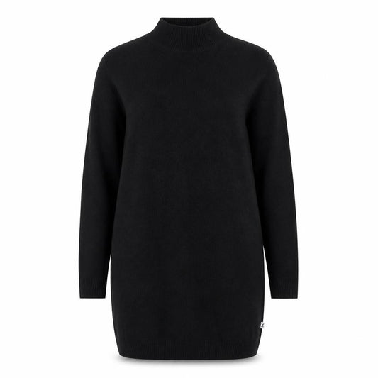 Front view of Collusion Women's Black High Neck Long Sleeve Jumper Dress, size 10
