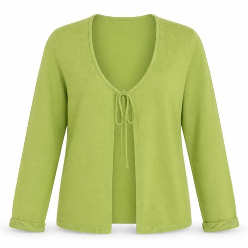 TU Women’s Green Long Sleeve Tie Front Cardigan Size 14