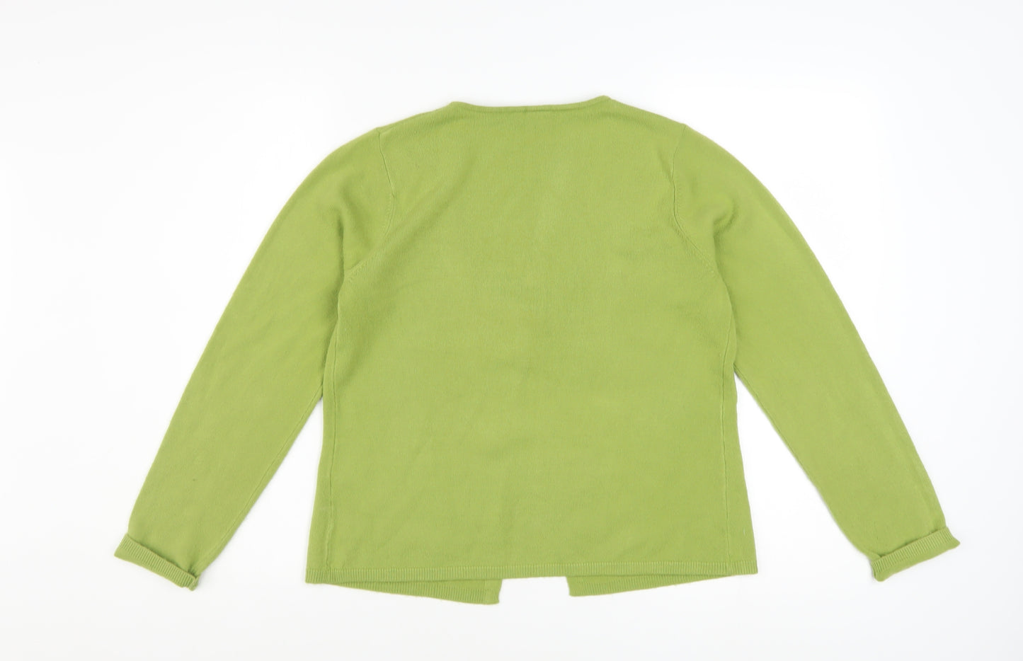 TU Women’s Green Long Sleeve Tie Front Cardigan Size 14