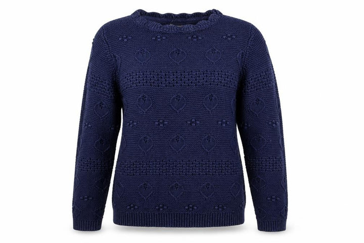 FatFace Women's Blue Cotton Chunky Knit Jumper Size 8