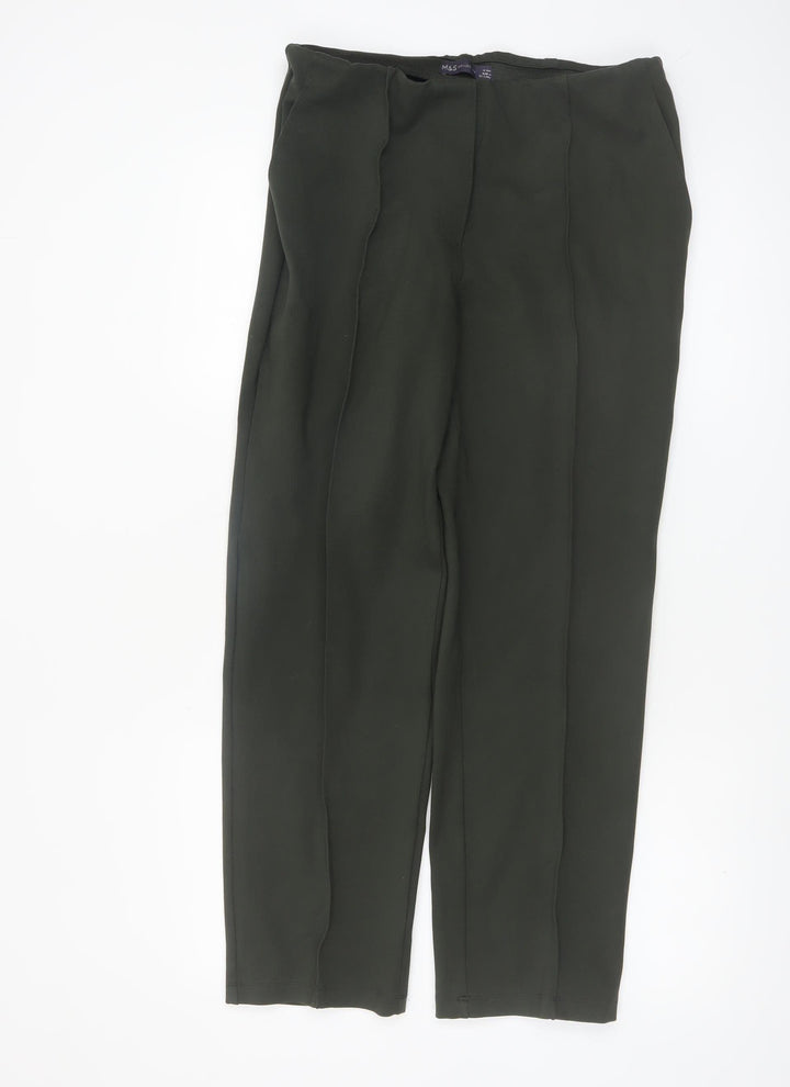 Marks and Spencer Women Brown Size 14 Stretch Trousers
