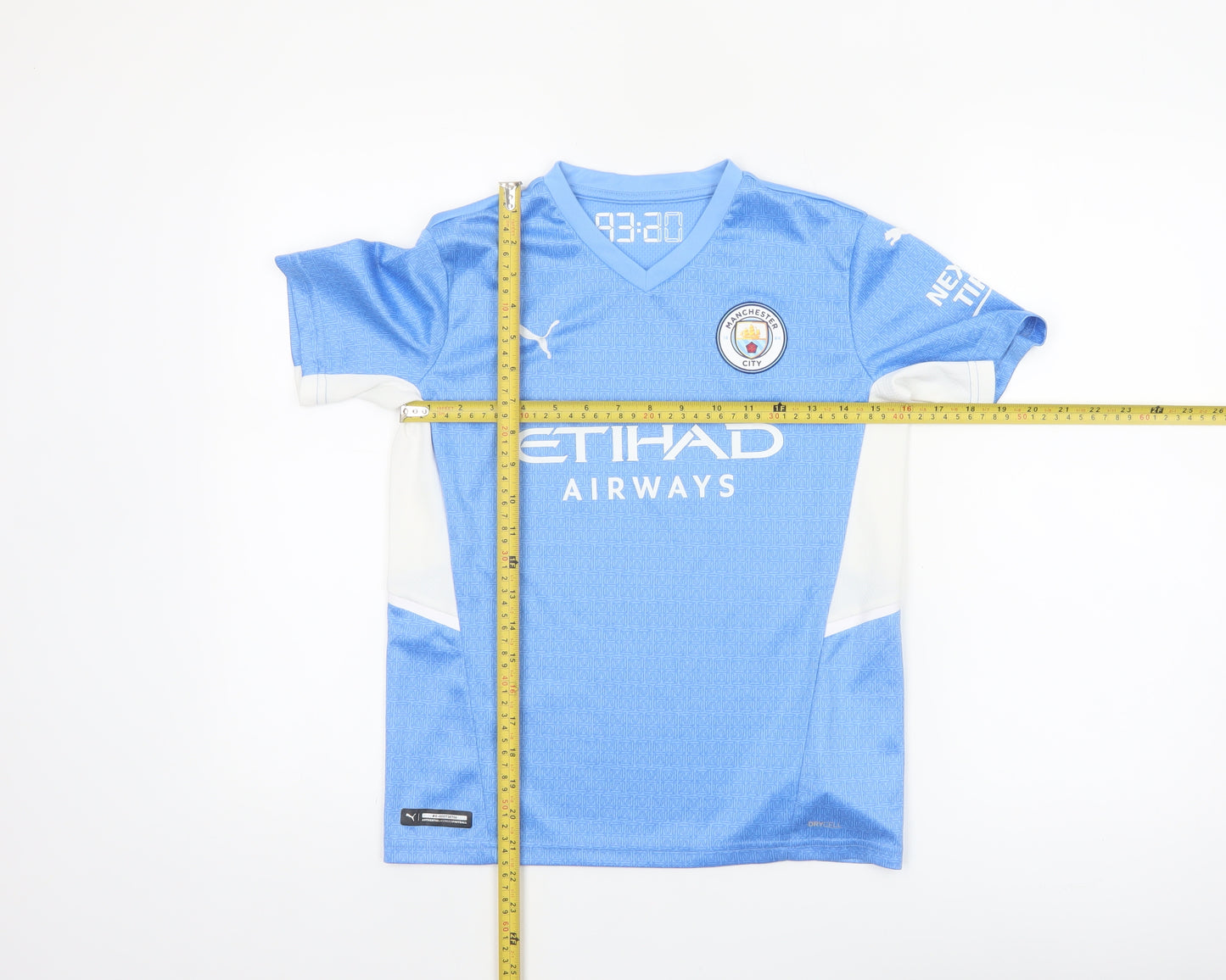Puma Boys Blue Manchester City Football Jersey 11-12 Years Short Sleeve
