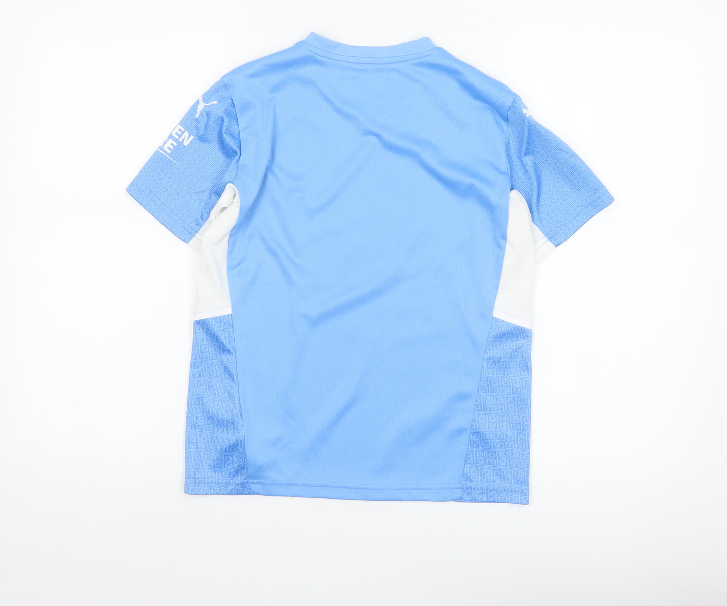 Puma Boys Blue Manchester City Football Jersey 11-12 Years Short Sleeve