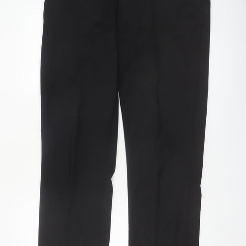 Alfani Men's Black Slim Fit Dress Trousers 36x32 Polyester Blend