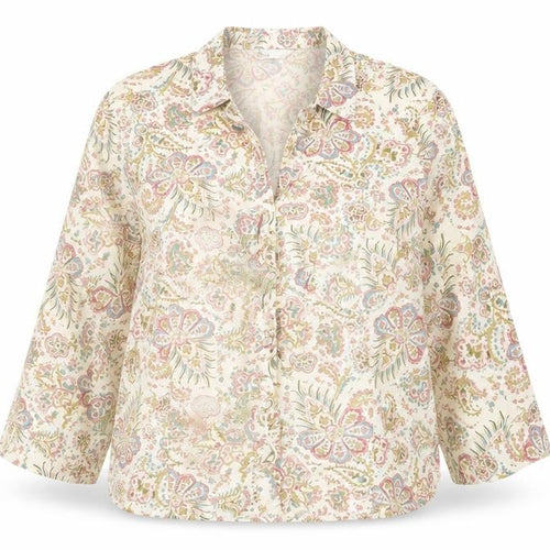 BHS Women’s Multicoloured Floral Cotton Long Sleeve Blouse Size 20