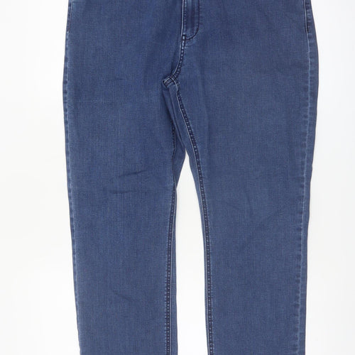 Marks and Spencer Women Blue Size 16 Straight Leg Stretch Jeans
