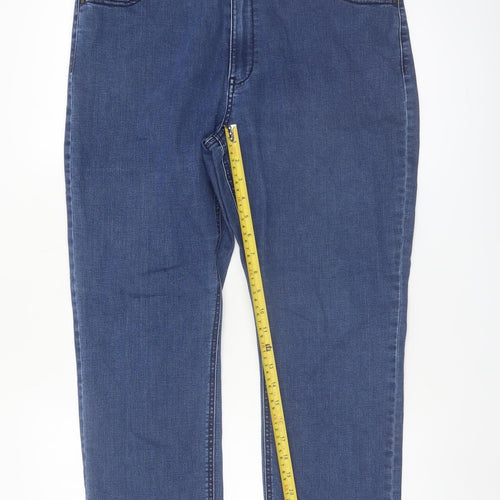 Marks and Spencer Women Blue Size 16 Straight Leg Stretch Jeans