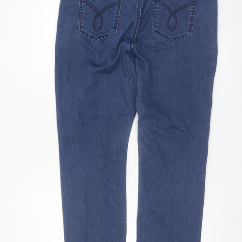 Marks and Spencer Women Blue Size 16 Straight Leg Stretch Jeans