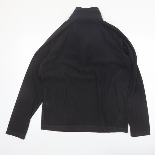 Regatta Mens Black Fleece 1/4 Zip Pullover Sweatshirt Size L
