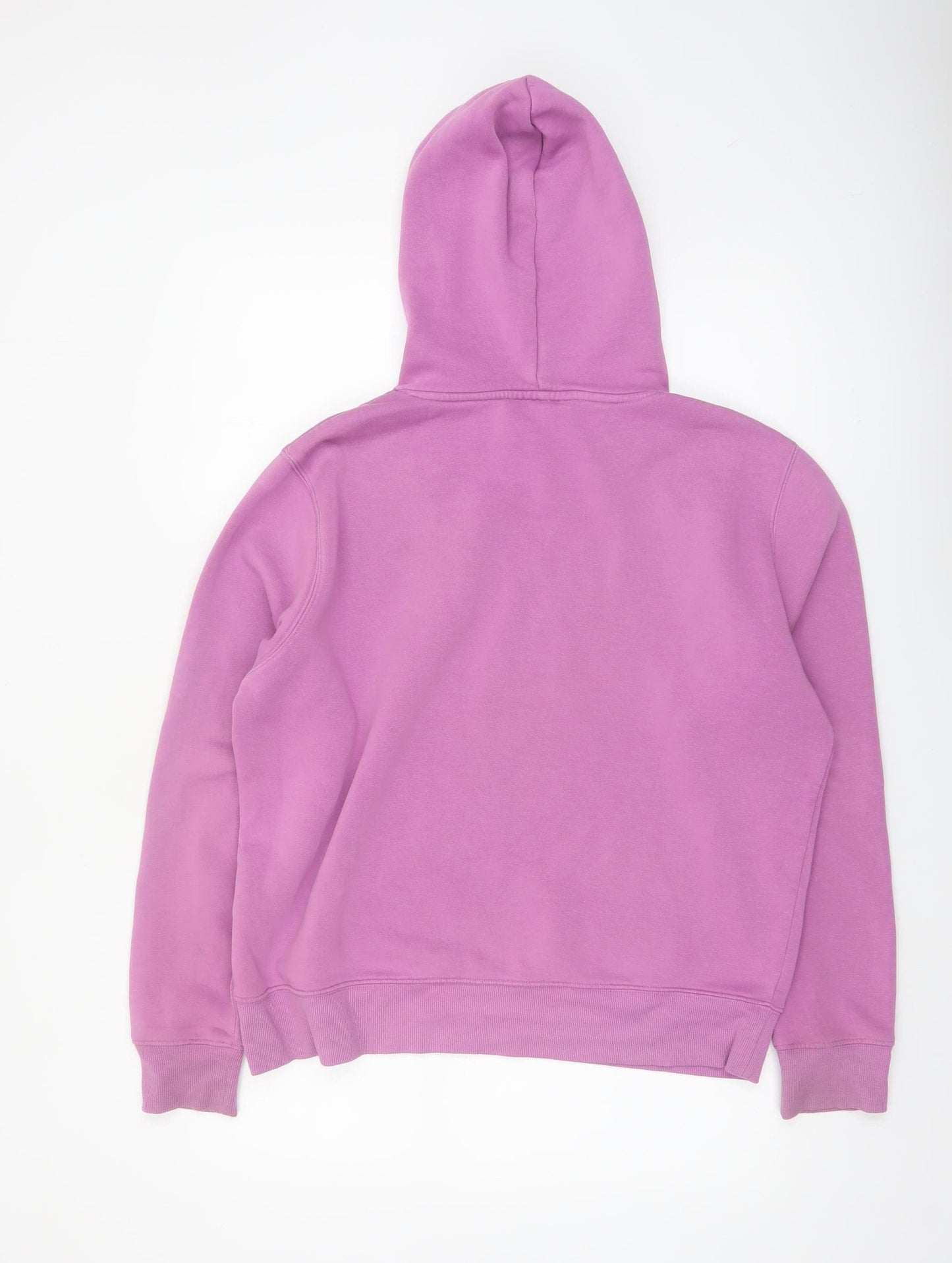 Fila Women Pink Pullover Hoodie UK 14 Stylish Logo Cotton Blend