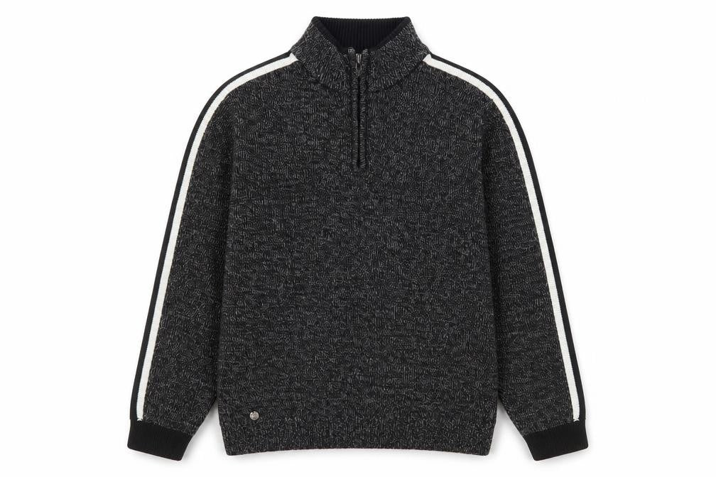 Tokyo Laundry Men's Grey 1/2 Zip High Neck Knit Jumper Size L