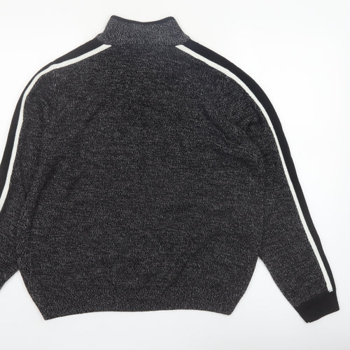 Tokyo Laundry Men's Grey 1/2 Zip High Neck Knit Jumper Size L