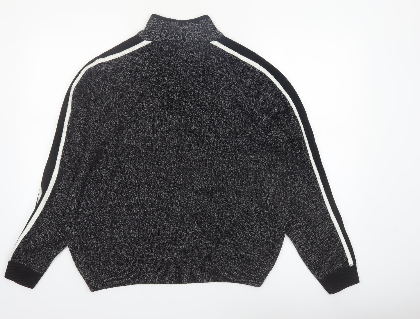 Tokyo Laundry Men's Grey 1/2 Zip High Neck Knit Jumper Size L