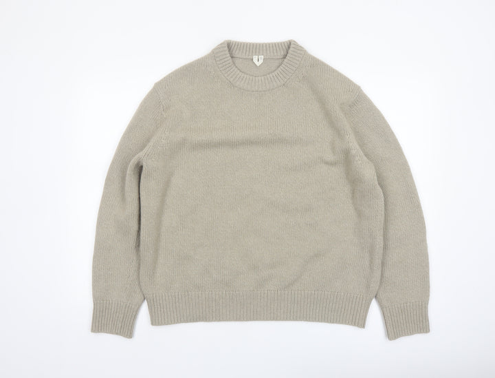 Arket Women’s Beige Wool Blend Crew Neck Jumper Size 8