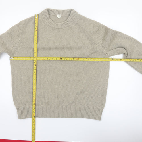 Arket Women’s Beige Wool Blend Crew Neck Jumper Size 8