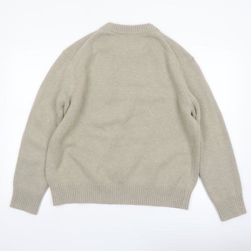 Arket Women’s Beige Wool Blend Crew Neck Jumper Size 8