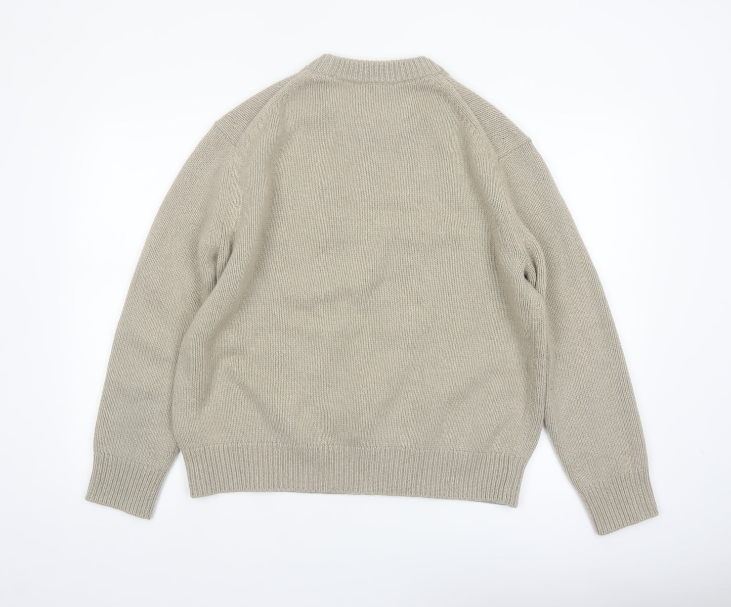 Arket Women’s Beige Wool Blend Crew Neck Jumper Size 8