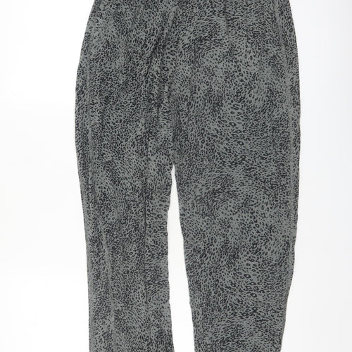 Marks and Spencer Women’s Khaki Animal Print Tapered Trousers Size 8