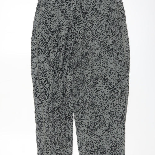 Marks and Spencer Women’s Khaki Animal Print Tapered Trousers Size 8