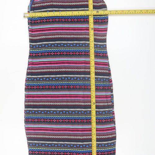 Miss Selfridge Women’s Multicoloured Size 10 Bodycon Halter Dress