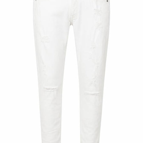 Denim Co Men's White Skinny Jeans W32 L30 Distressed Denim