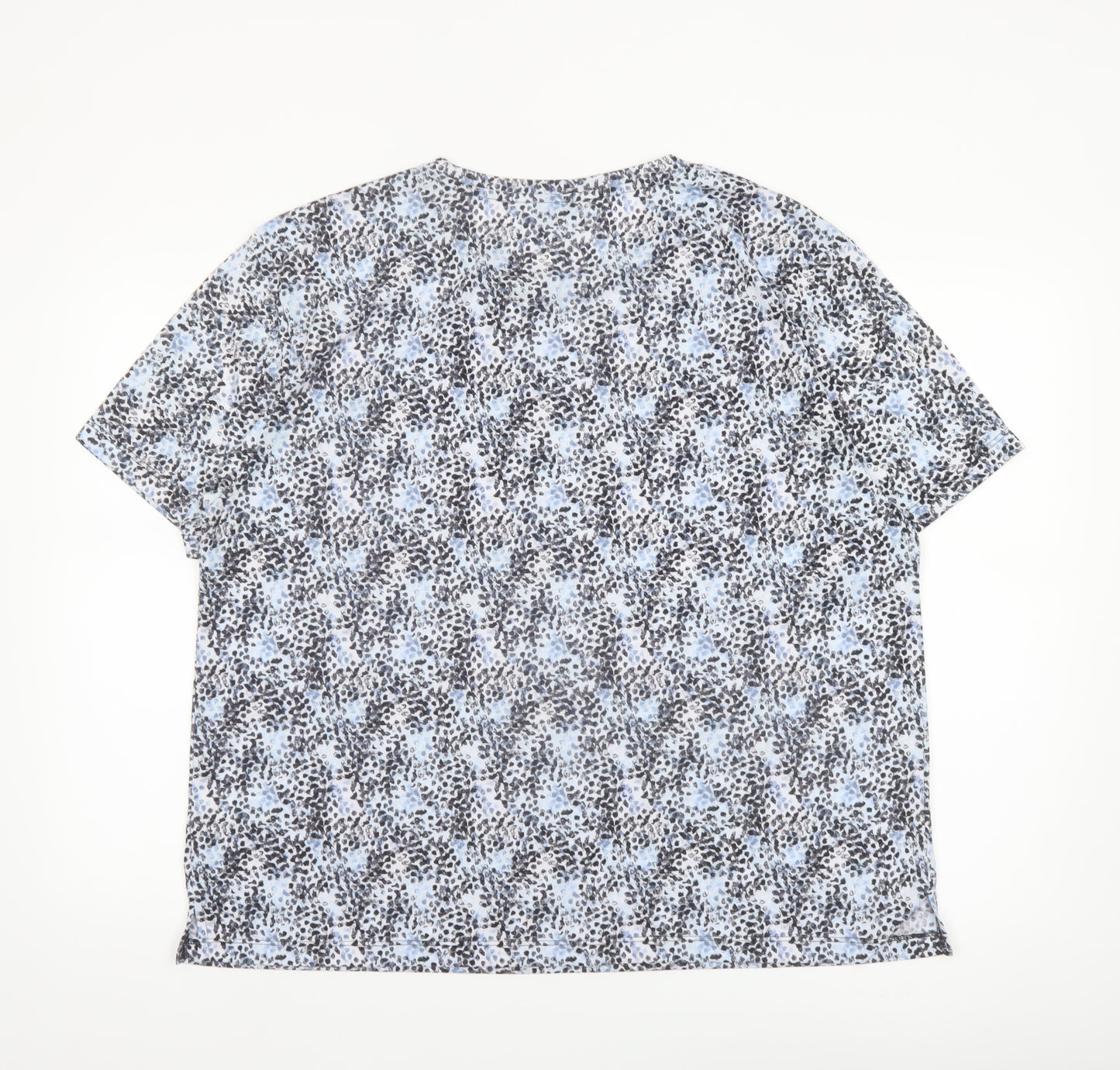 Marks and Spencer Womens Blue Floral Short Sleeve T-Shirt Size 18