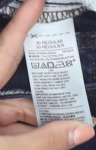 GAP Women Blue Straight Leg Jeans Size 30 Regular Denim