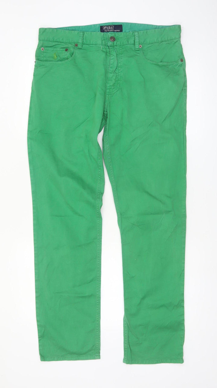 Polo Ralph Lauren Men's Green Chino Trousers 34x32 Regular Fit