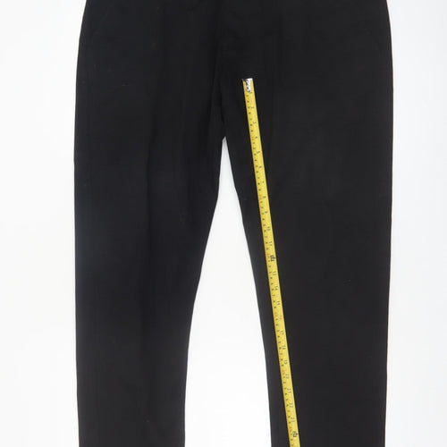 ACW85 Men's Black Chino Trousers 38S Regular Fit Cotton