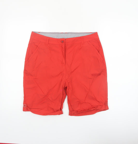 Regatta Women’s Red Chino Shorts Size 12 Cotton Lightweight Outdoor
