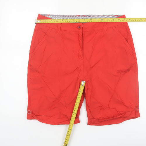 Regatta Women’s Red Chino Shorts Size 12 Cotton Lightweight Outdoor