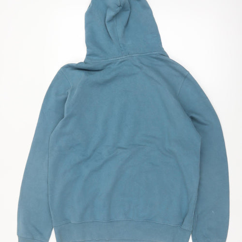 The North Face Men's Blue Pullover Hoodie M Fleece Logo Outdoor